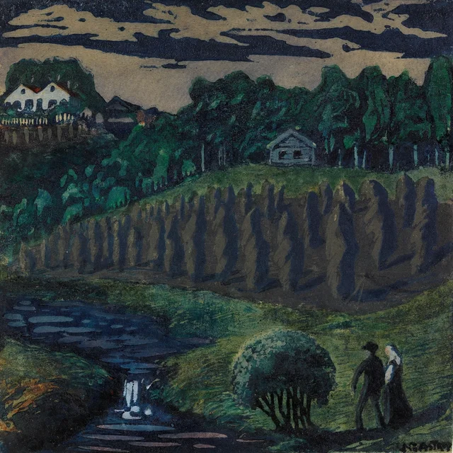 Petites gerbes sur perches, Nikolai Astrup