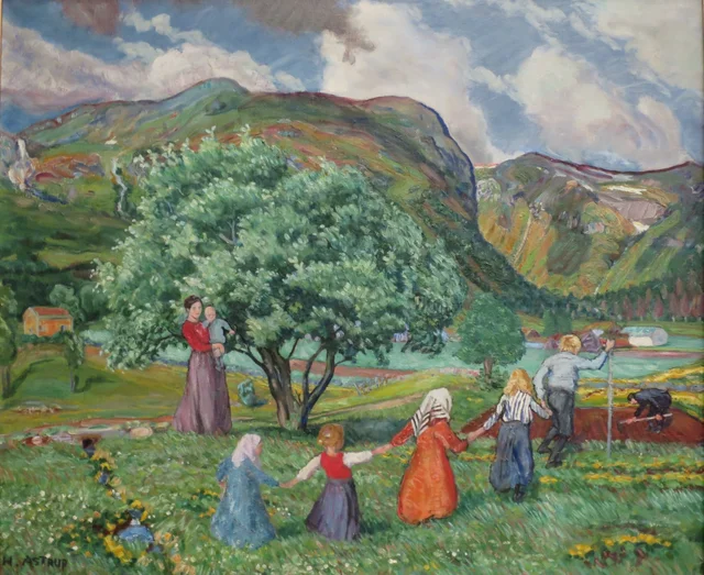 Vent d'été et enfants qui jouent, Nikolai Astrup
