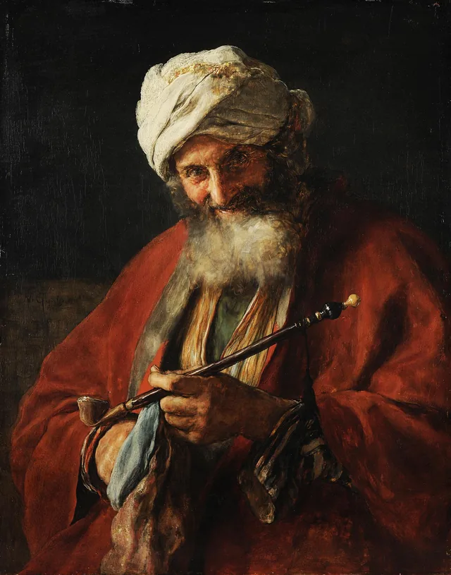 Middle Easterner with Pipe, Nikolaos Gyzis