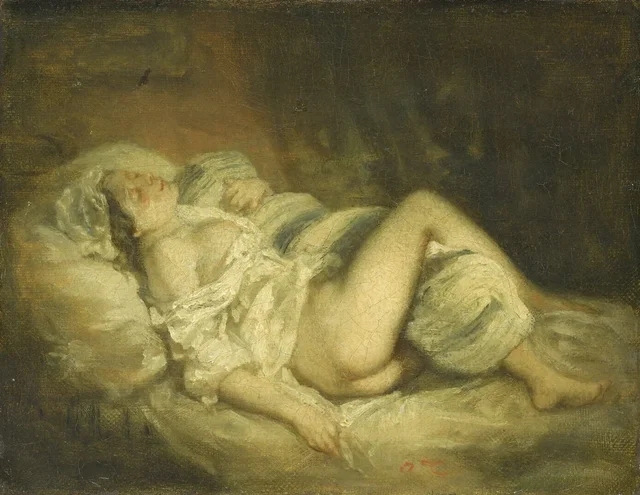 Nude Woman on a Bed, Octave Tassaert