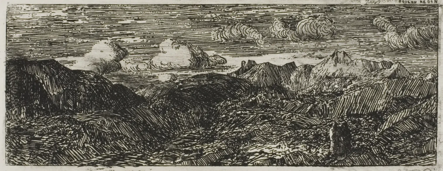 Paysage de montagne, Odilon Redon