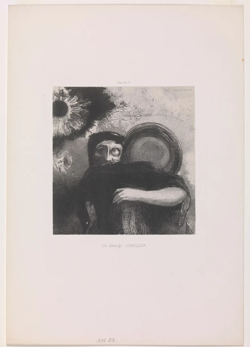 A Strange Juggler, from Homage to Goya, Odilon Redon