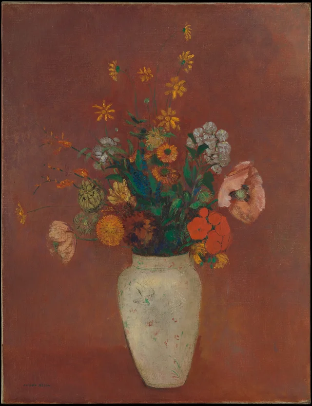 Bouquet in a Chinese Vase, Odilon Redon
