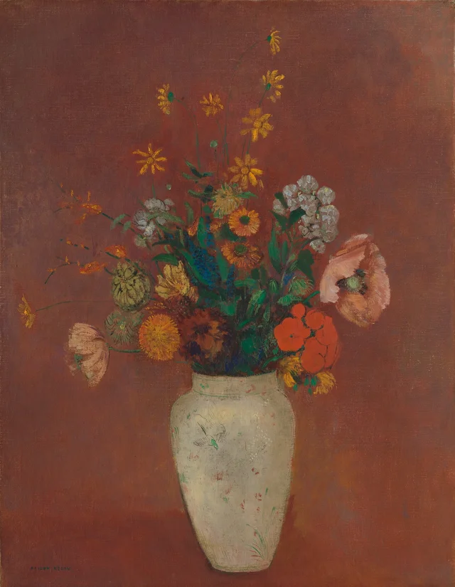 Ramo en un jarrón chino, Odilon Redon
