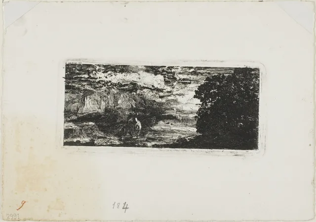 Cavalier sous un ciel d'orage
