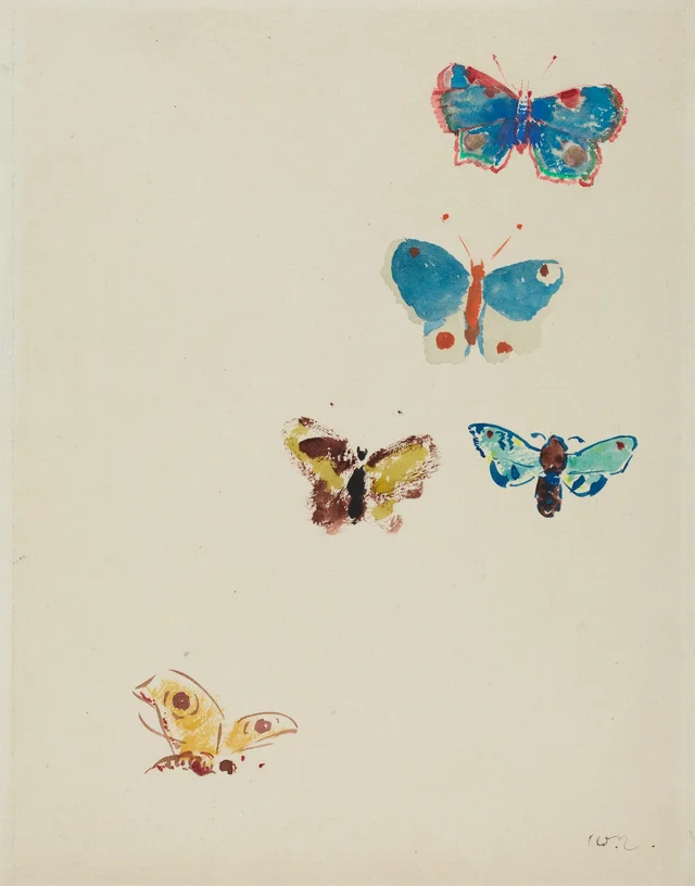 Five Butterflies, Odilon Redon