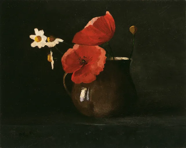 Fleurs : coquelicots et marguerites