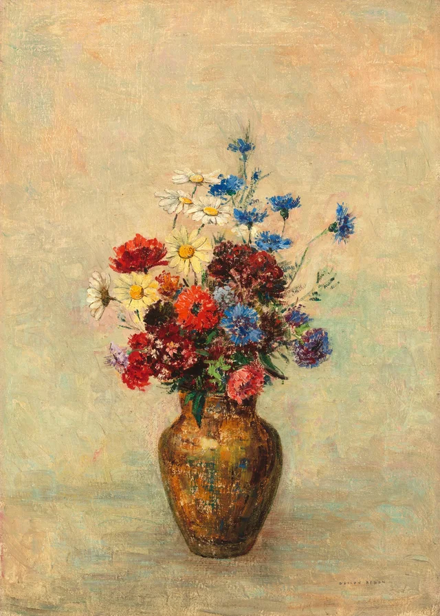Flores en un jarrón, Odilon Redon