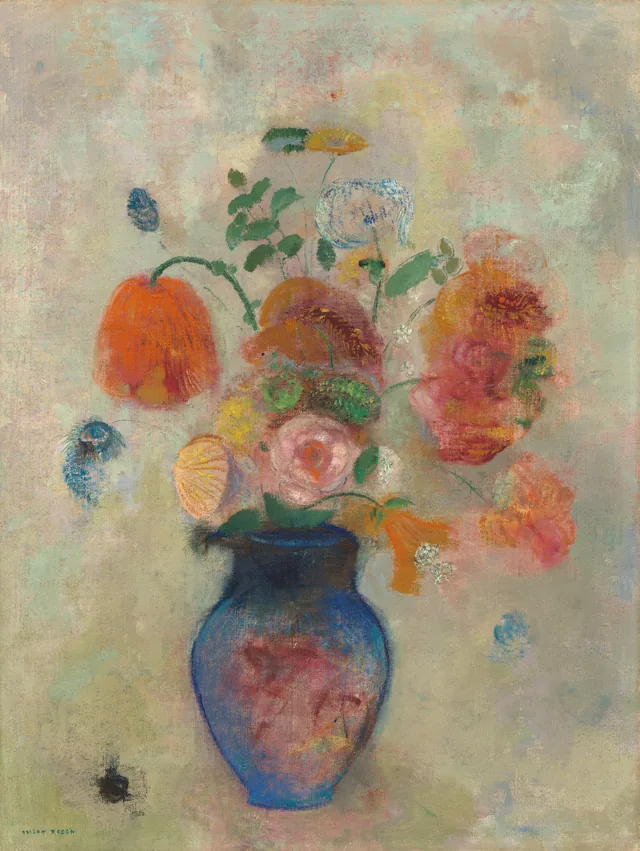Large Vase with Flowers, Odilon Redon
