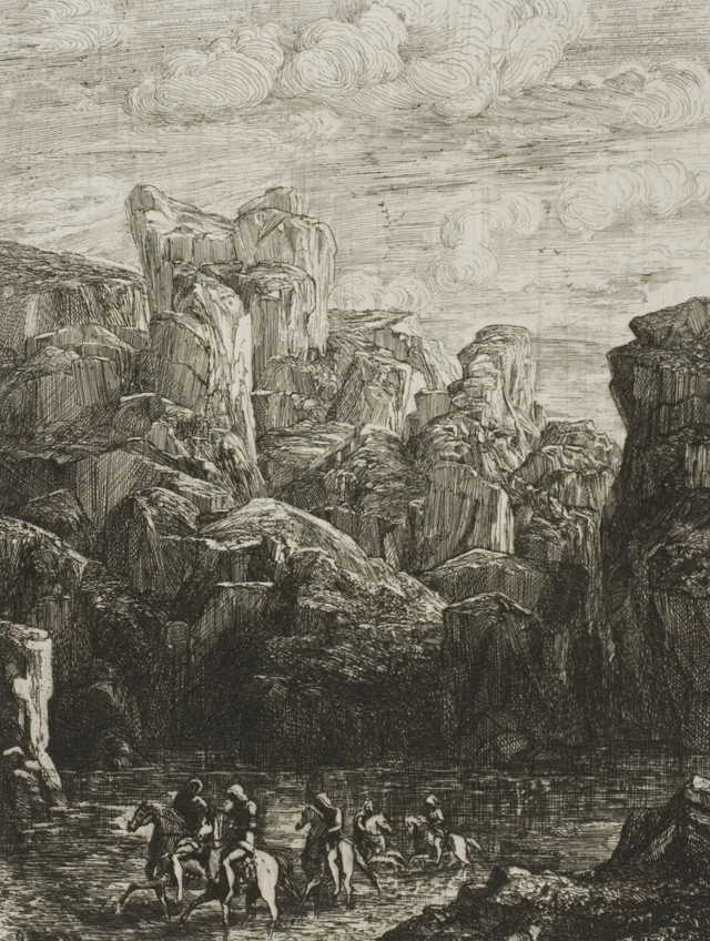 El vado: paisaje con jinetes