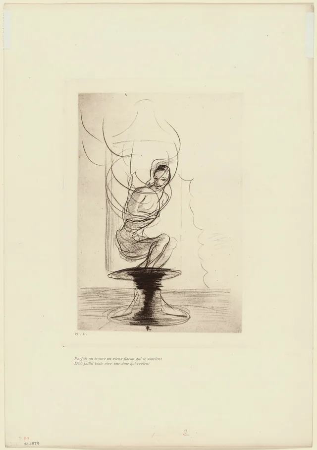 Sometimes One Finds an Old Reminiscing Flask, Whence Issues in Full Life a Returning Soul, plate 3 of 9