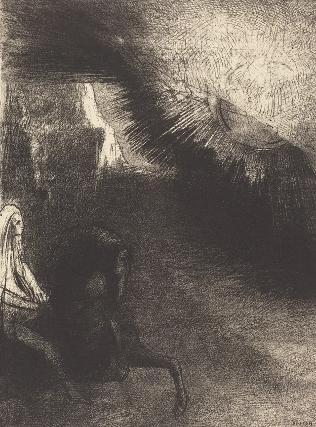 Peregrino del mundo sublunar, Odilon Redon