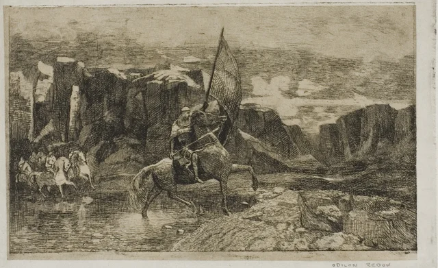 Standard-Bearer Crossing a Stream