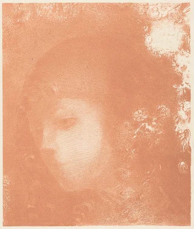 Tête d'enfant avec fleurs