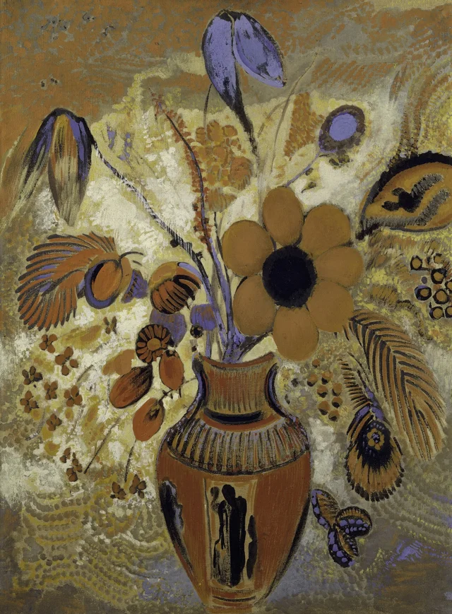 Etruscan Vase with Flowers, Odilon Redon