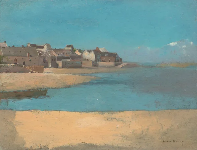 Village au bord de la mer en Bretagne