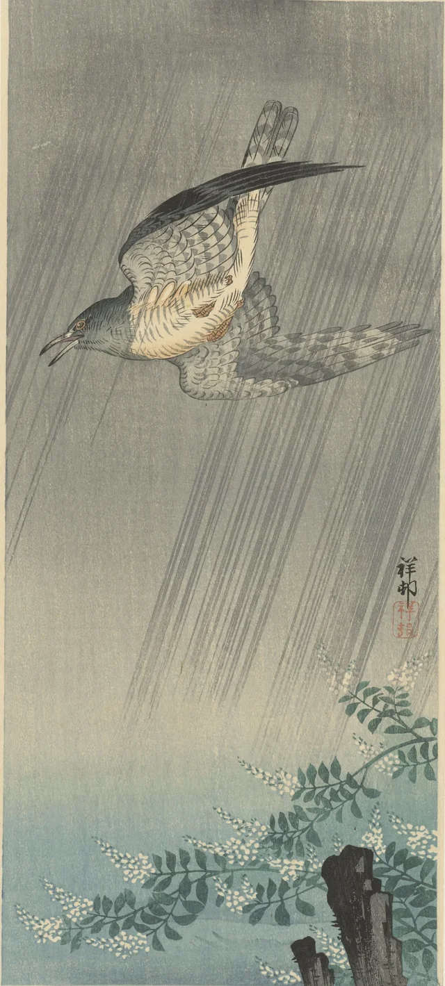 Coucou dans la tempête, Ohara Koson