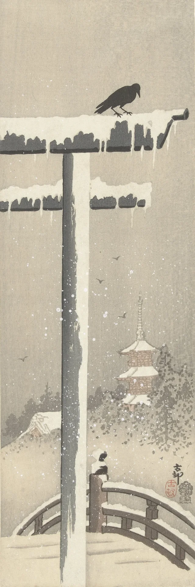 Torii sous la neige
