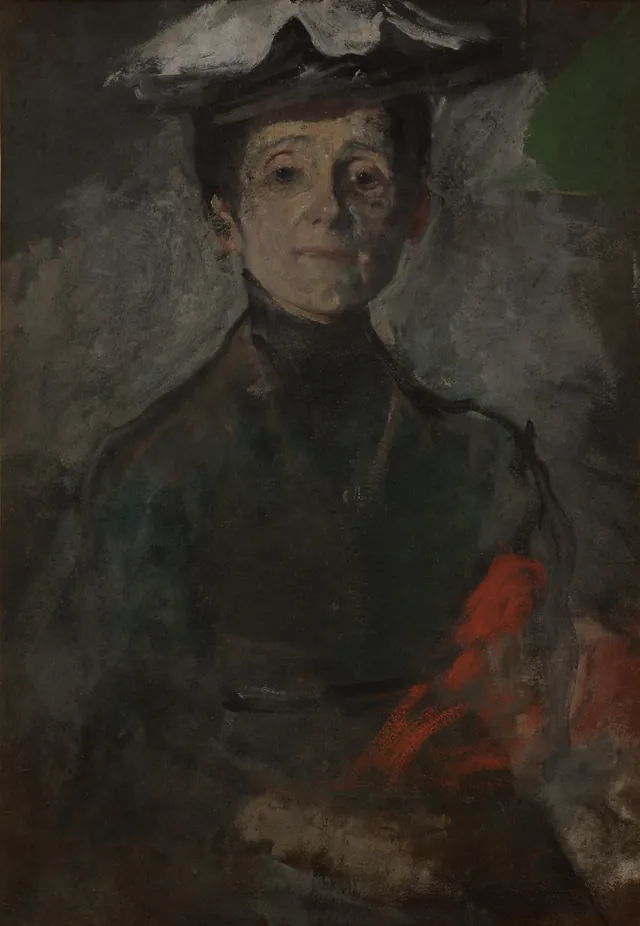 Self-Portrait with Flowers