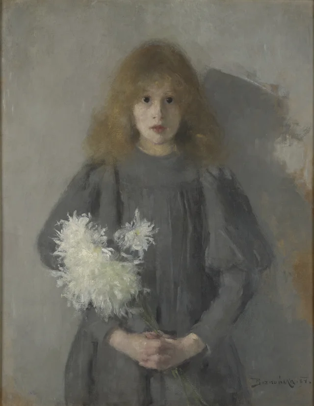 Girl with Chrysanthemums, Olga Boznańska