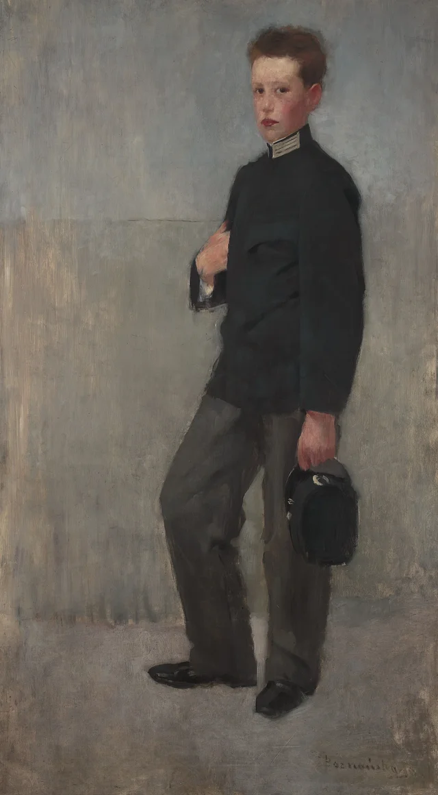 Portrait of a Boy in a Grammar School Uniform