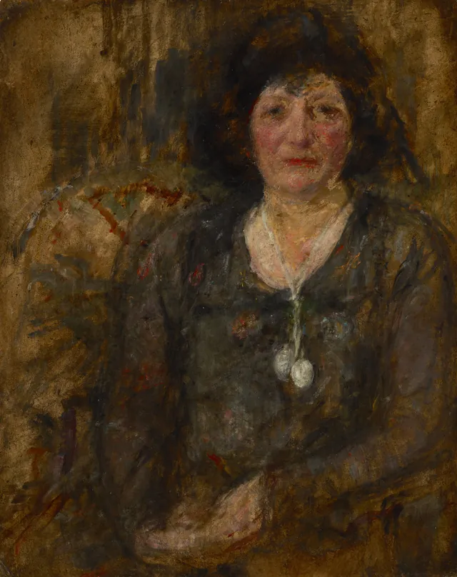 Retrato de uma dama com colar, Olga Boznańska