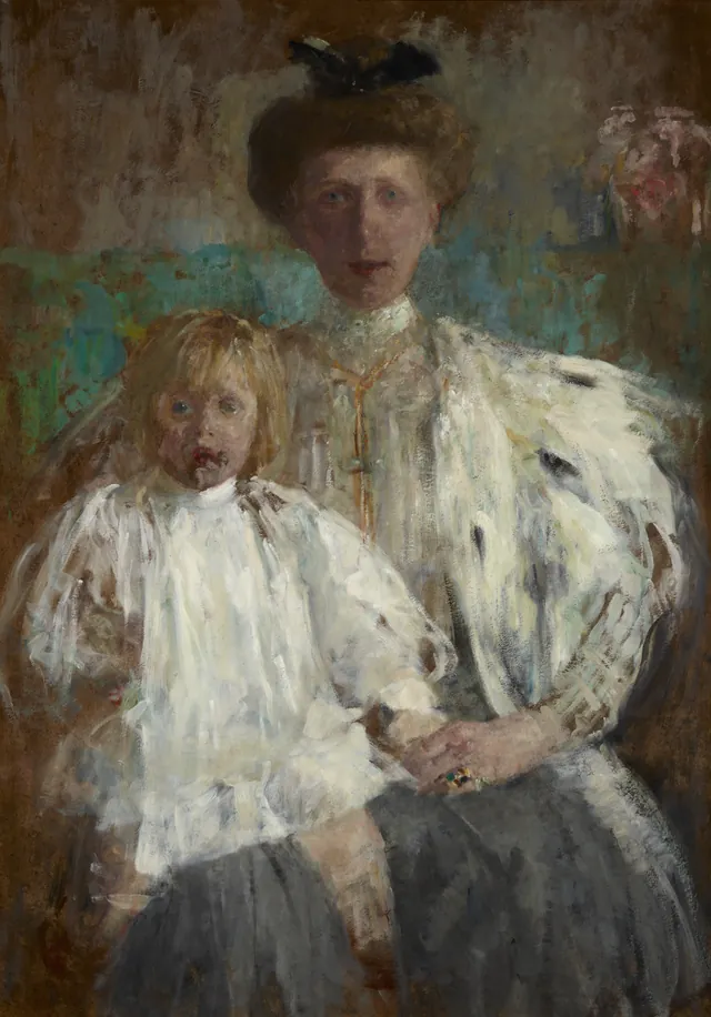 Portrait of Julia Puget, née Kwilecka, with Her Son Jacek