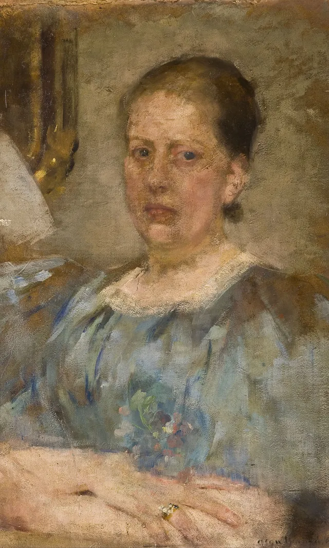 Portrait of a Woman in a Blue Blouse, Olga Boznańska