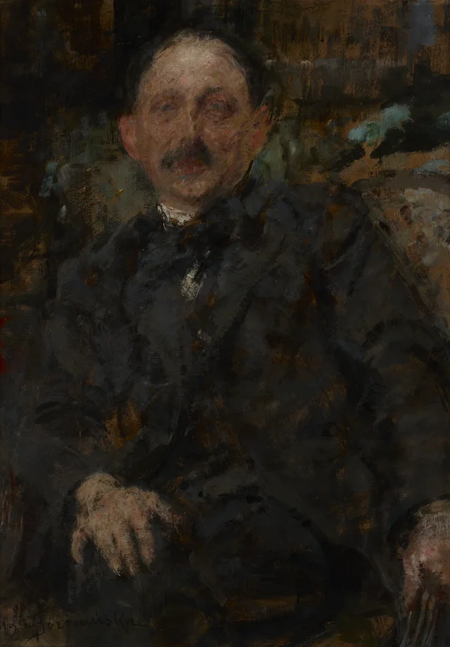 Retrato del pintor Marcin Samlicki, Olga Boznańska