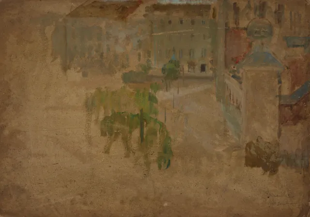 Kraków Market Square, Fragment of a Street