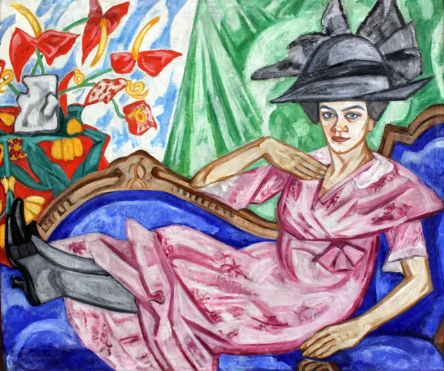 Retrato da irmã da artista, Anna Vladimirovna Rozanova, Olga Rozanova