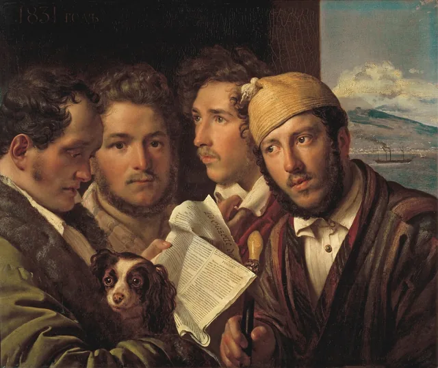 Newspaper Readers in Naples, Oreste Kiprensky