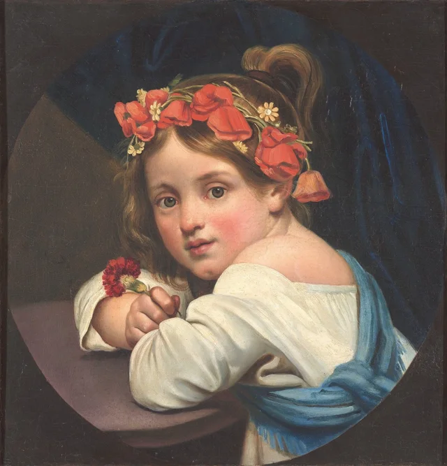 Girl in a Poppy Wreath, with a Carnation in Her Hand (Mariuccia), Oreste Kiprensky