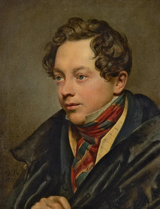 Retrato del pintor Piotr Basin, Oreste Kiprensky