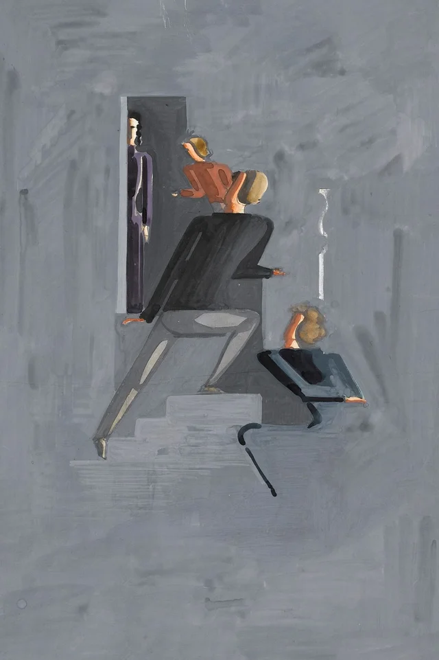 Ciclo Folkwang: grupo com uma figura subindo a escada (grupo Folkwang IV)