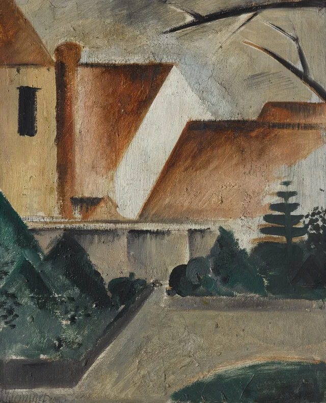 Devant le monastère, Oskar Schlemmer