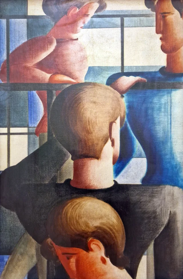 Groupe à la balustrade I, Oskar Schlemmer