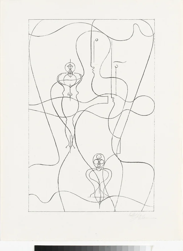 Plan 2-1-1-2-3 (Plate 6 from Die Schaffenden, Year 4, Portfolio 4), Oskar Schlemmer