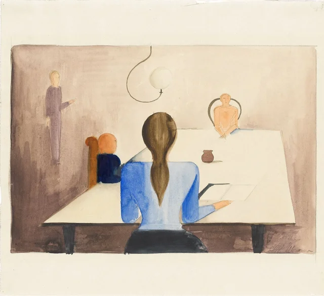 Dinner Party II, Oskar Schlemmer