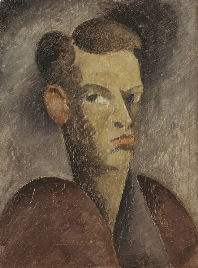 Male Head I, Self-Portrait, Oskar Schlemmer
