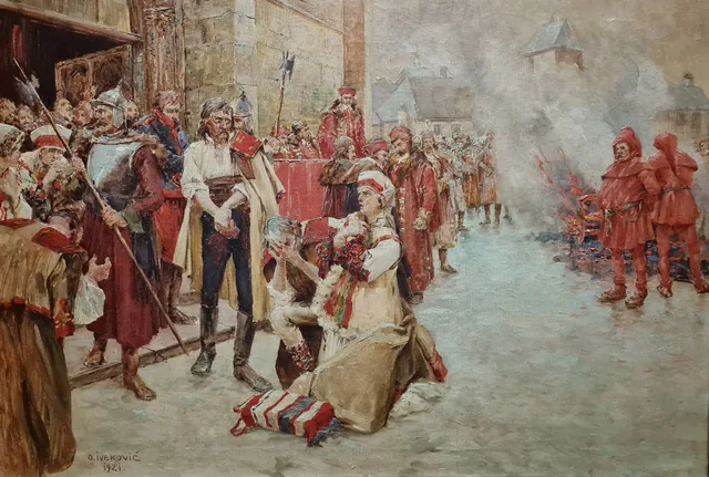 The Execution of Matija Gubec (in the Square in front of St Mark's Church in Zagreb), Oton Iveković