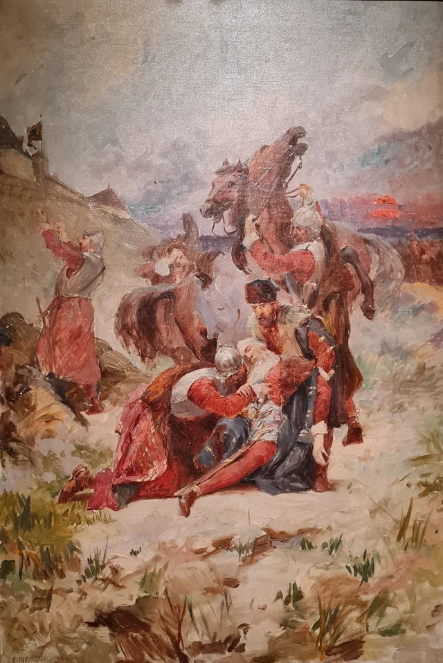The Fall of Petar Berislavić from his Horse, Oton Iveković