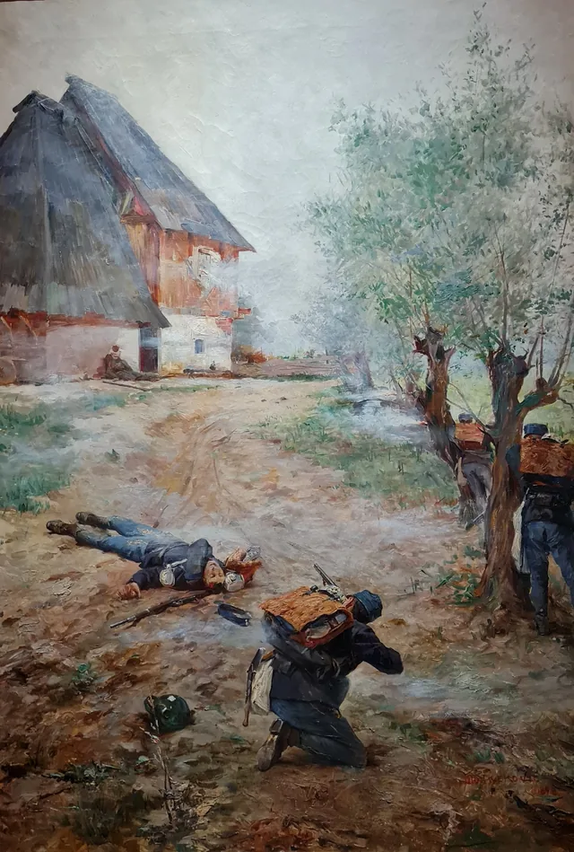 War Scene, Oton Iveković