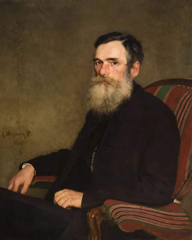 Retrato do pai do artista numa poltrona, Pál Szinyei Merse