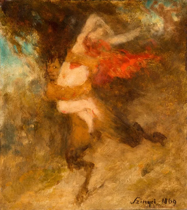 Fauno raptando uma mulher, Pál Szinyei Merse