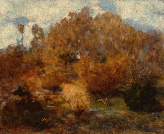 Paisagem de outono com uma lebre, Pál Szinyei Merse