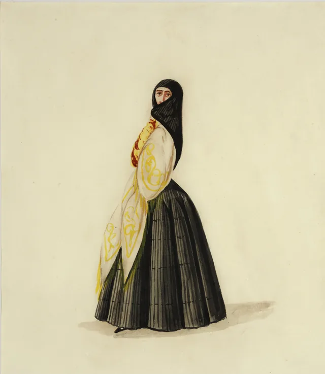 Lady of Lima in manto and saya, Pancho Fierro