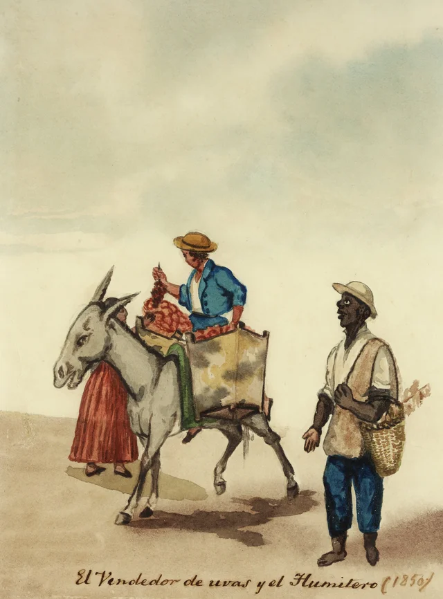 El vendedor de uvas y el humitero, Pancho Fierro