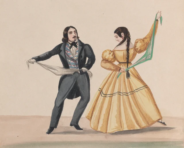 Un hombre y una mujer bailando