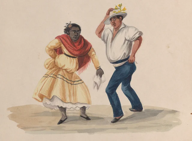 Un hombre y una mujer bailando, Pancho Fierro
